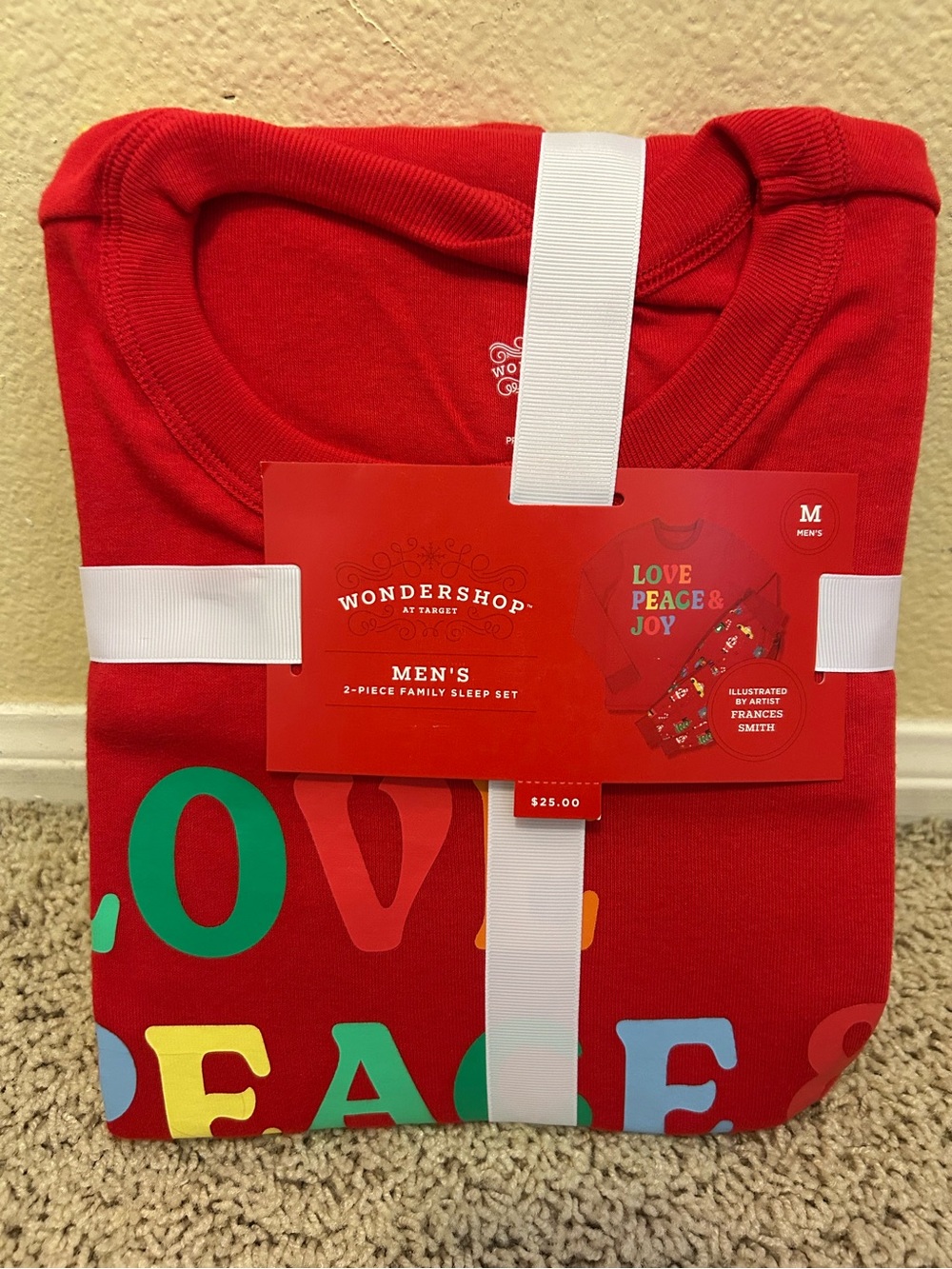 New Wondershop by Target Men’s 2-piece Christmas sleep set pajamas size M medium
